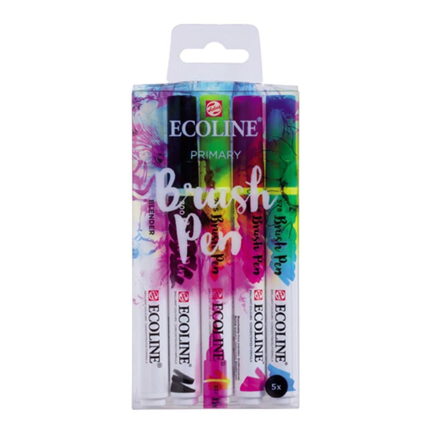 Estuche Brush Pen Con 5 Colores Primarios N°9900 Royal Talens