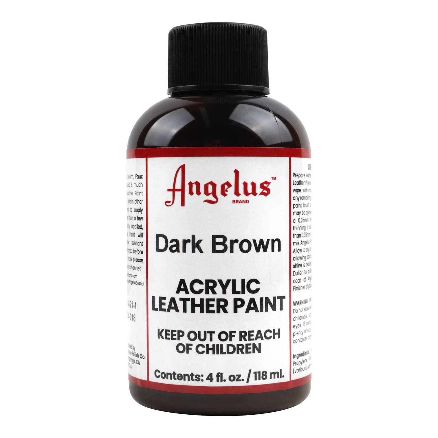 Foto 2 pulgar | Pintura Para Cuero Dark Brown 118ml Angelus
