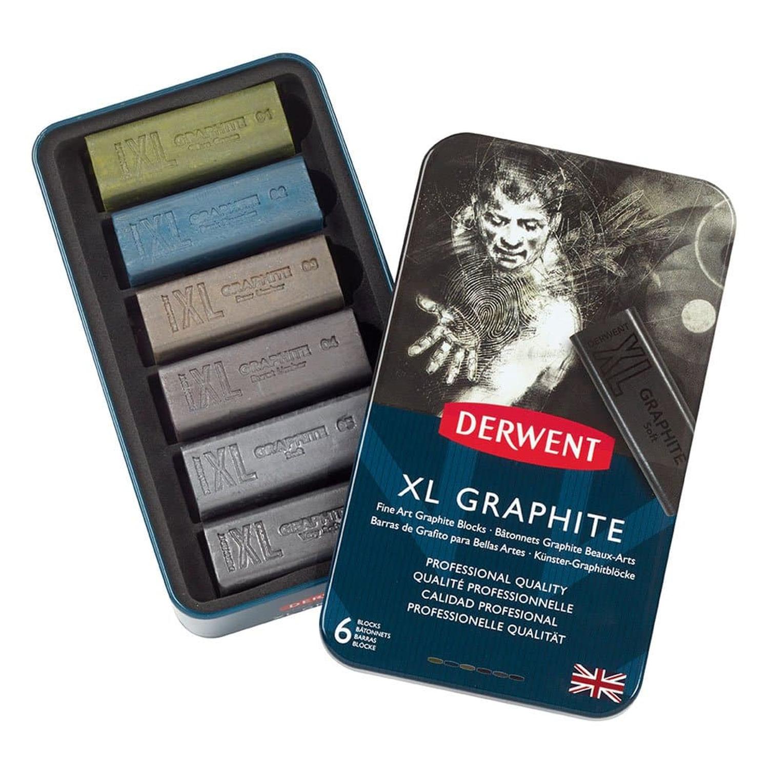 Caja Metálica Con 6 Barras De Carbón Xl Graphite No. 2302010 Derwent