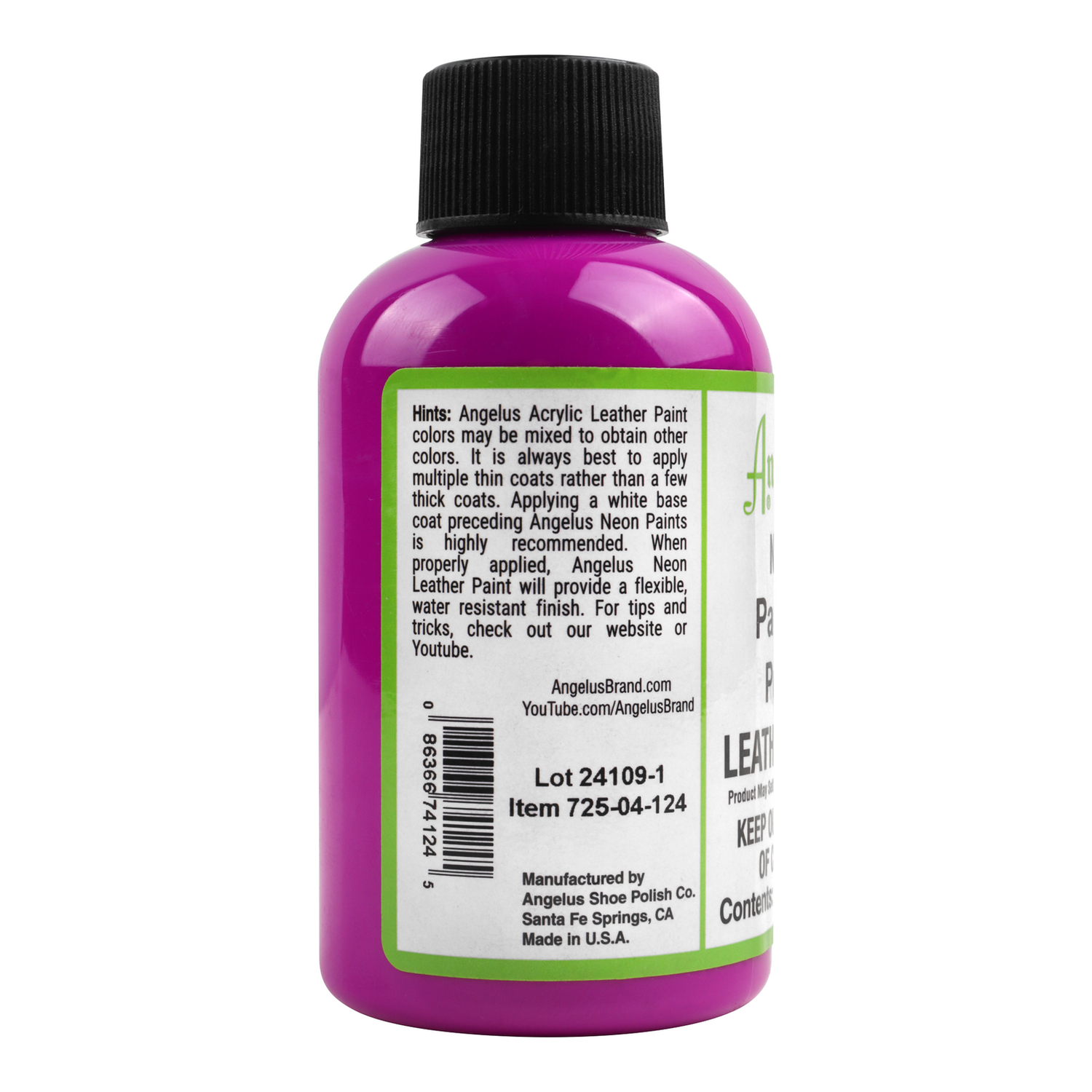 Foto 4 pulgar | Pintura Para Cuero Neon Paradise Purple 118ml Angelus