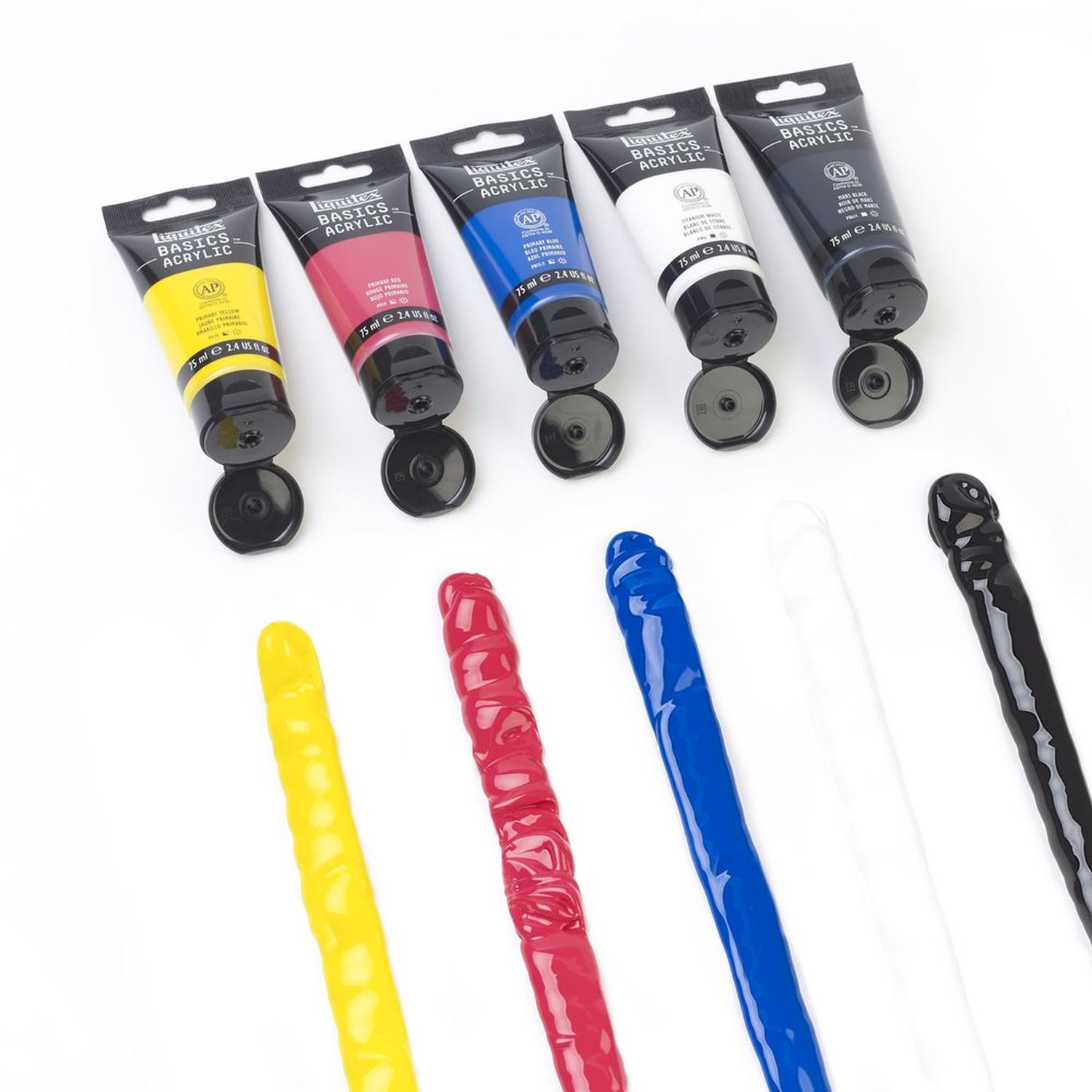 Foto 4 pulgar | Set Row Con 5 Pinturas Acrilicas 75ml Basics Liquitex