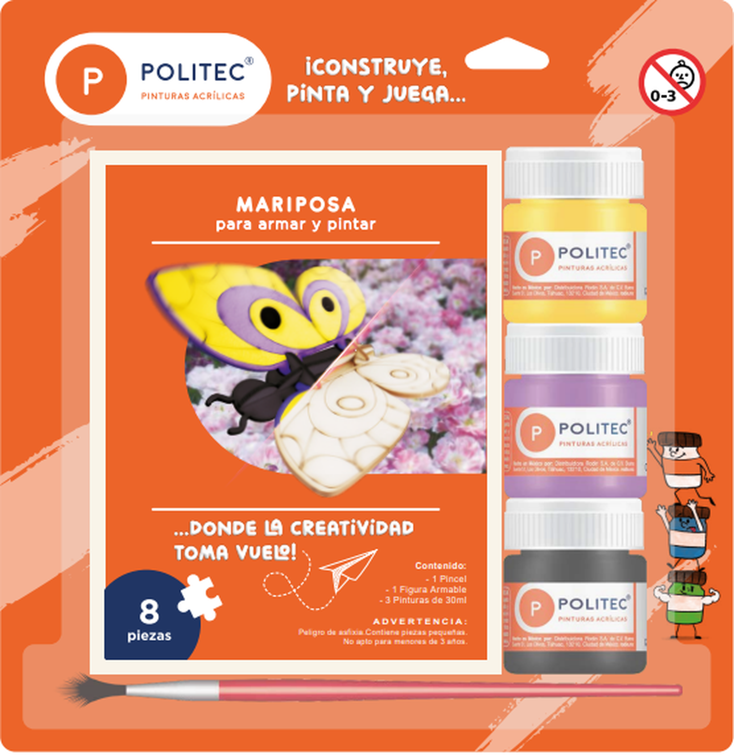 Blister Con Kit Armable Mariposa Politec