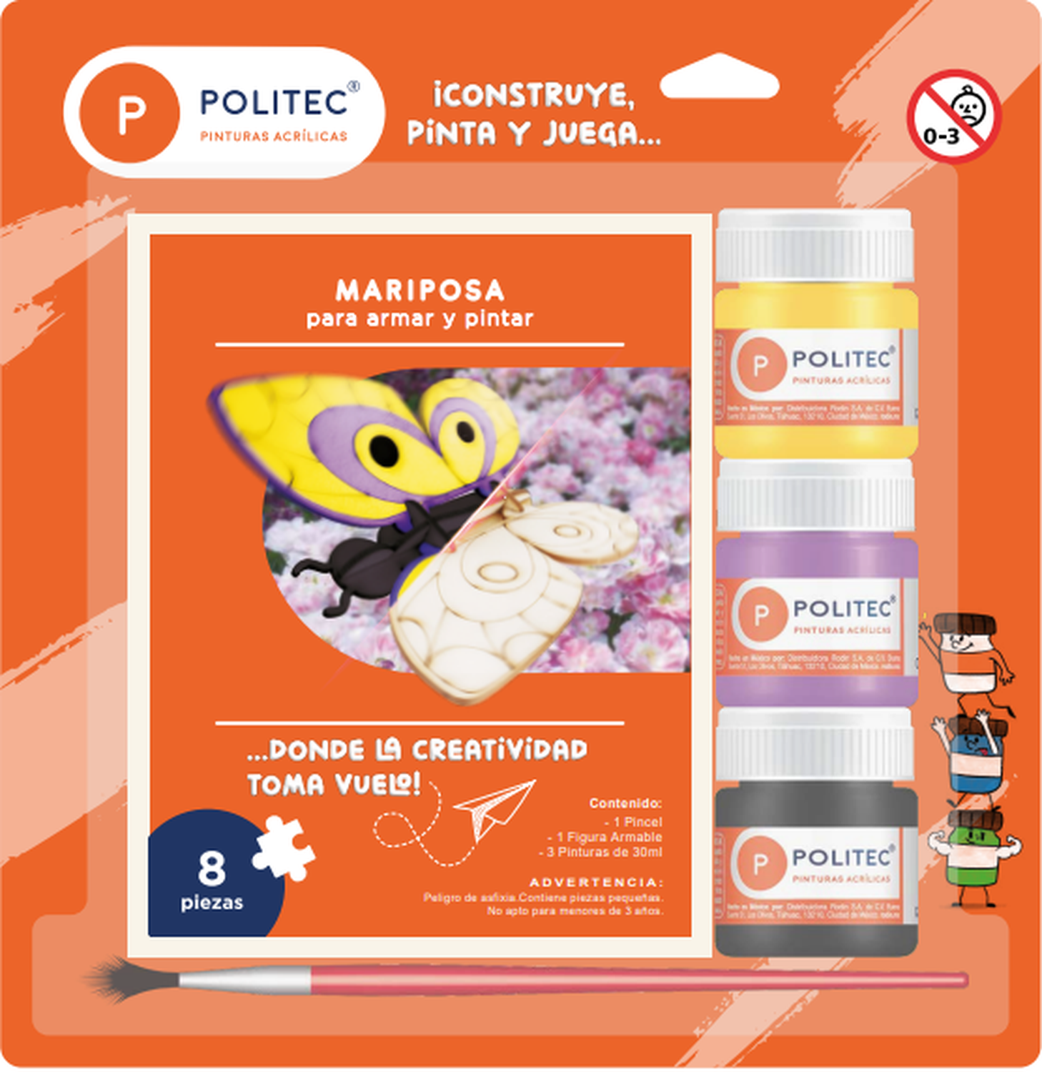 Foto 1 | Blister Con Kit Armable Mariposa Politec