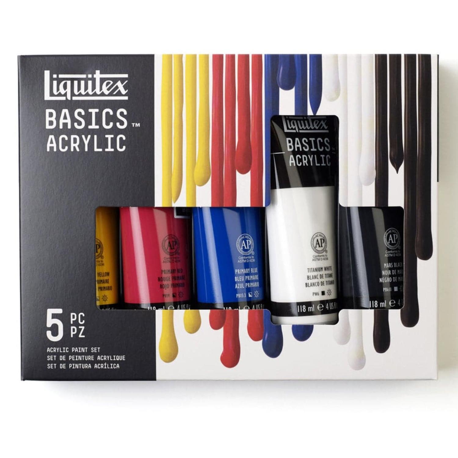 Foto 1 | Set Acrílico Básics 5 Colores De 118 Ml Liquitex
