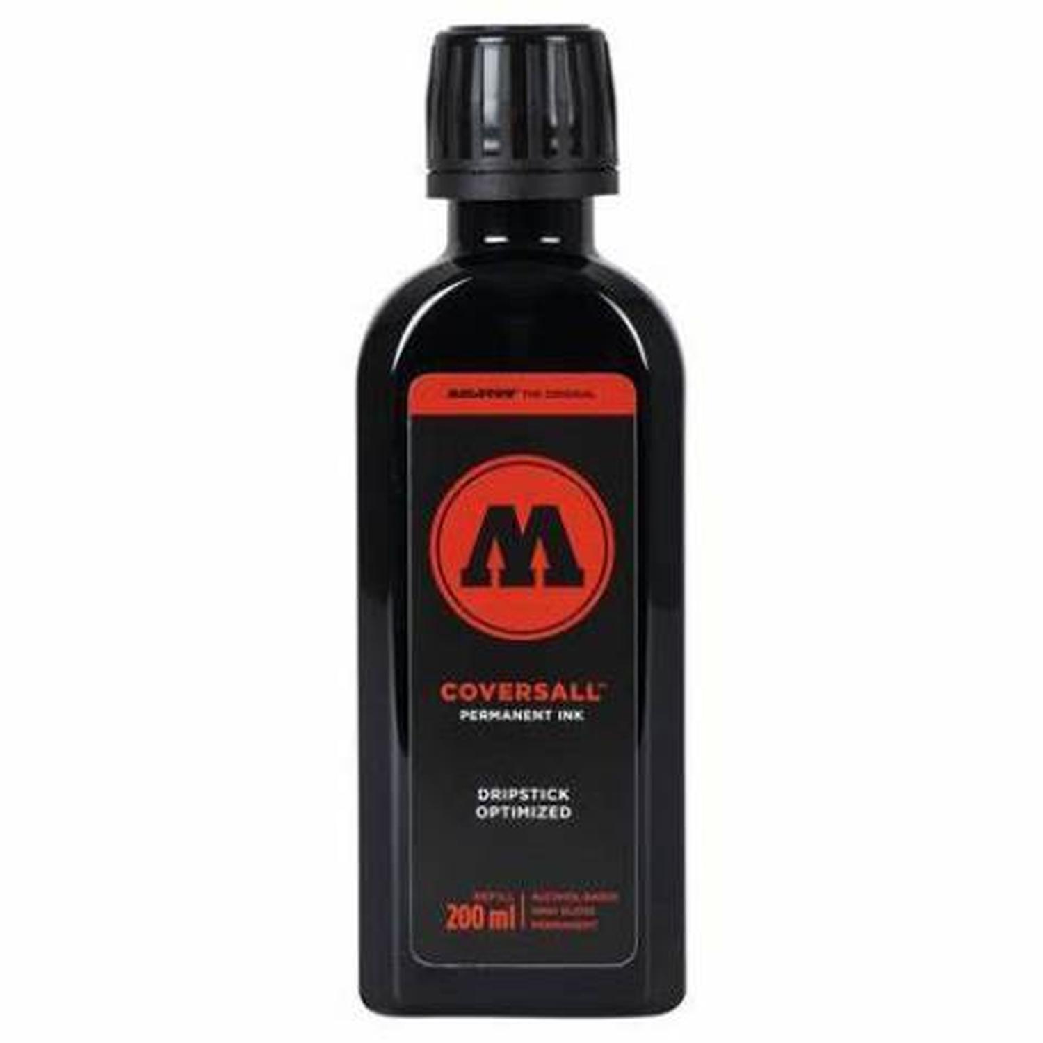 Foto 2 pulgar | Pintura Refill Coversall 200ml Negro Molotow