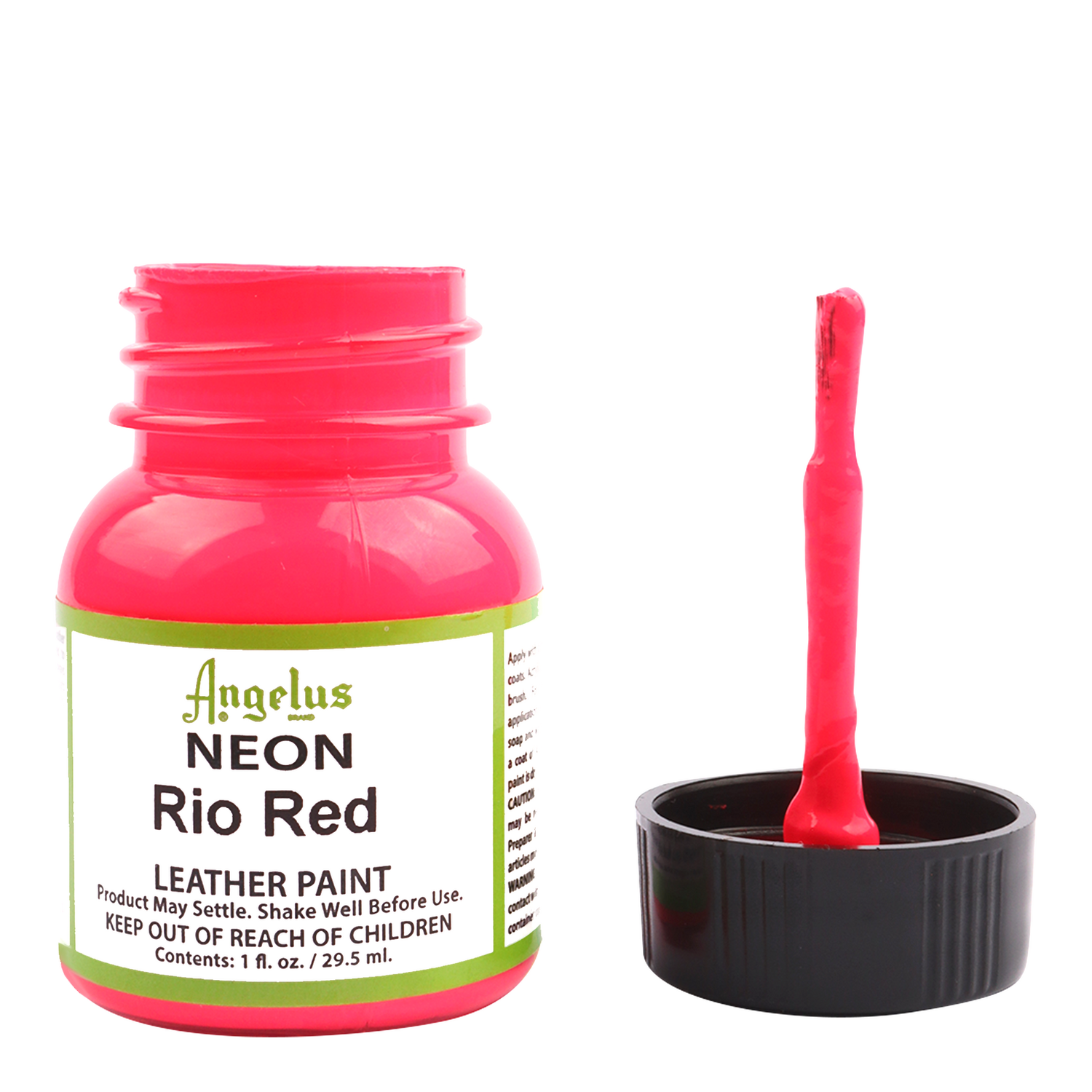 Foto 2 pulgar | Pintura para Cuero Angelus Neon Rio Red 29.5 ml