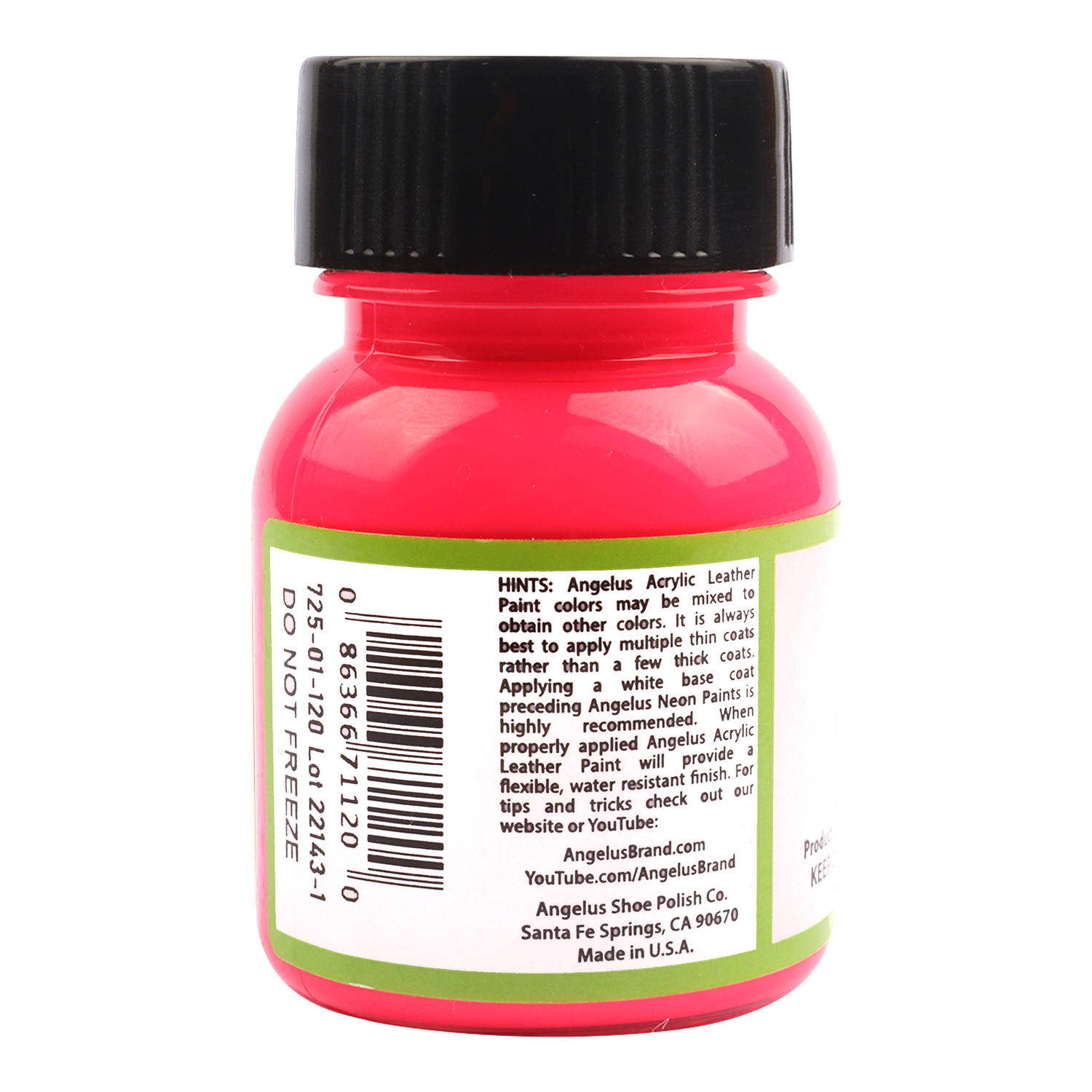 Foto 5 pulgar | Pintura para Cuero Angelus Neon Rio Red 29.5 ml
