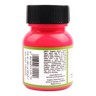 Foto 4 | Pintura para Cuero Angelus Neon Rio Red 29.5 ml
