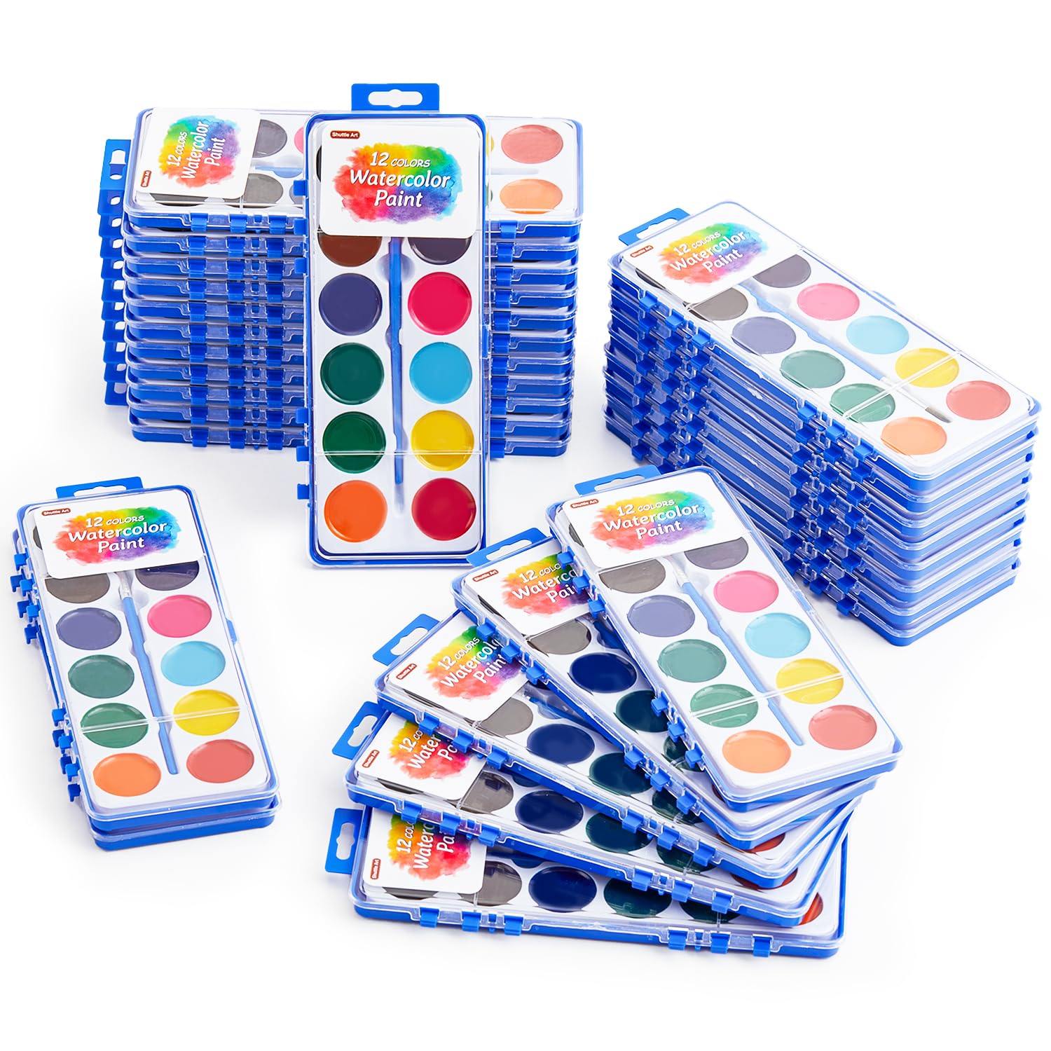 Foto 1 | Set De Pintura De Acuarela Shuttle Art De 12 Colores, Paquete De 30 Con Pincel - Venta Internacional.