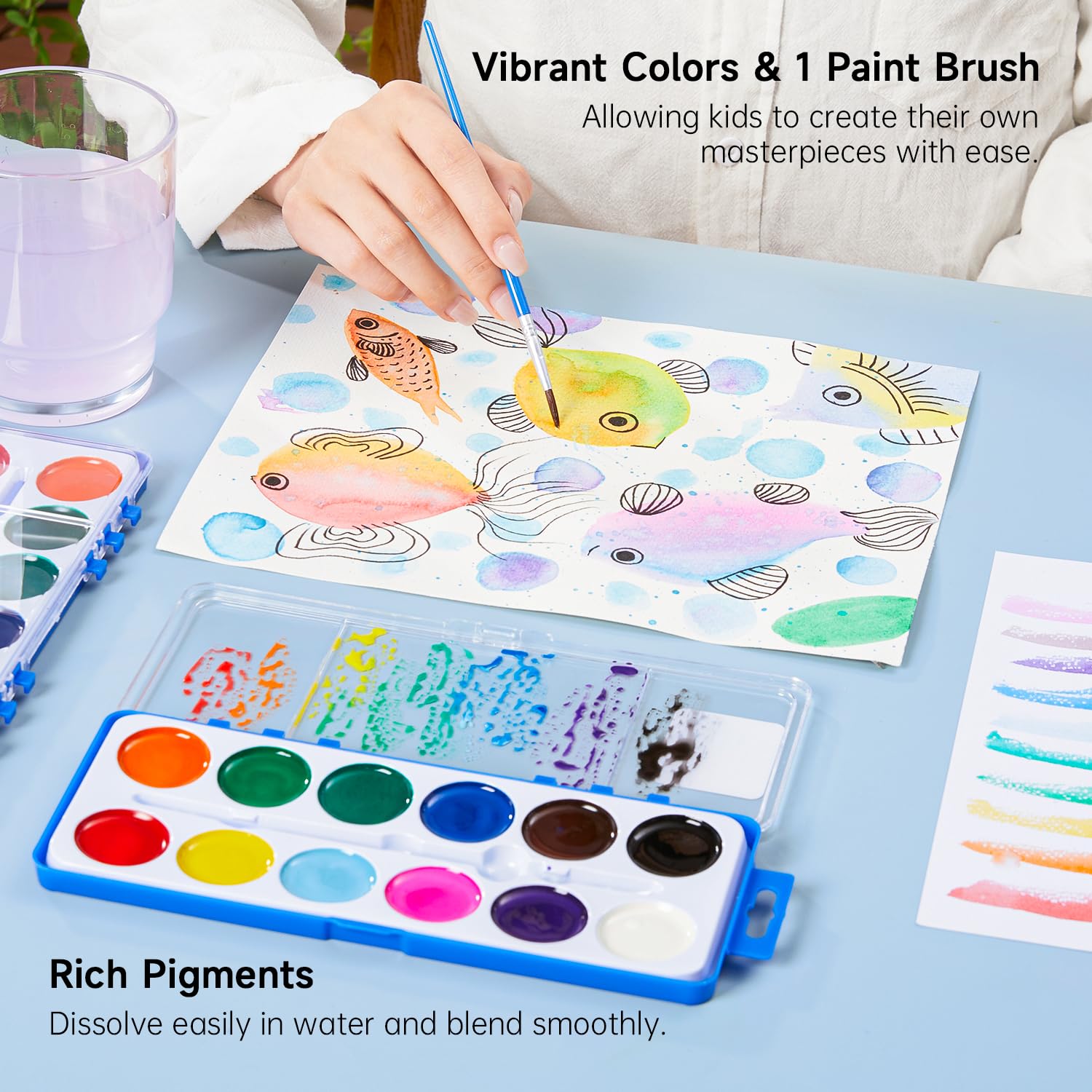 Foto 5 pulgar | Set De Pintura De Acuarela Shuttle Art De 12 Colores, Paquete De 30 Con Pincel - Venta Internacional.