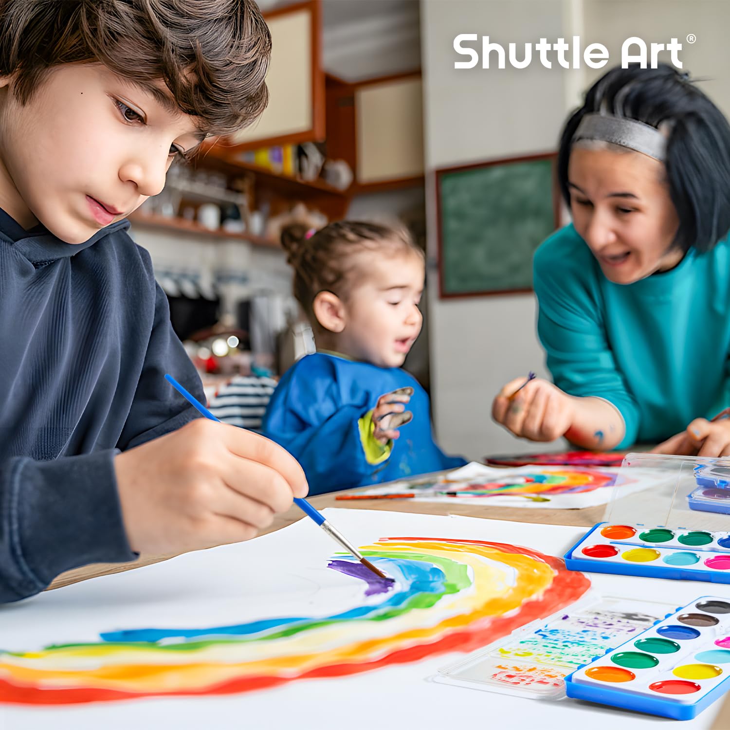 Foto 7 | Set De Pintura De Acuarela Shuttle Art De 12 Colores, Paquete De 30 Con Pincel - Venta Internacional.