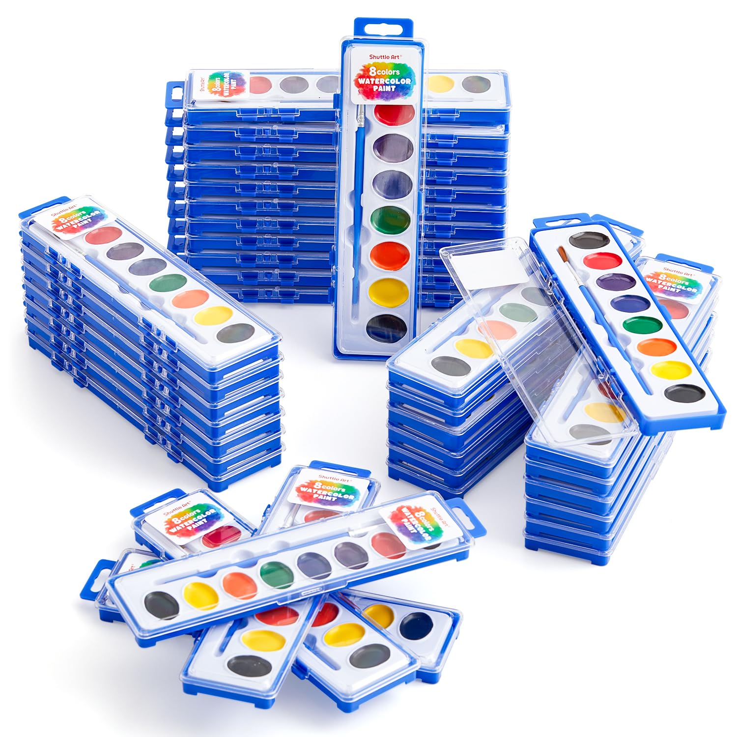 Set De Pintura De Acuarela Shuttle Art De 8 Colores, Paquete De 40 Con Brocha - Venta Internacional. $1,152