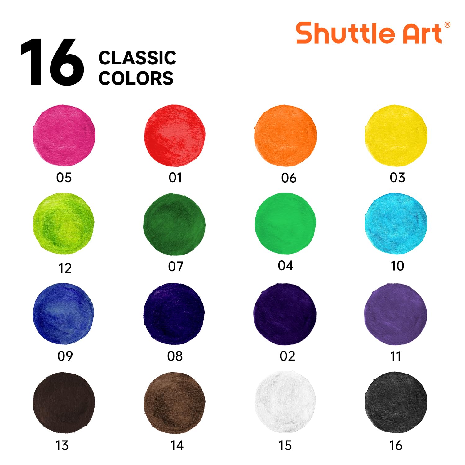 Foto 3 | Set De Pintura De Acuarela Shuttle Art, 16 Colores, Paquete De 15 Con Pincel - Venta Internacional.