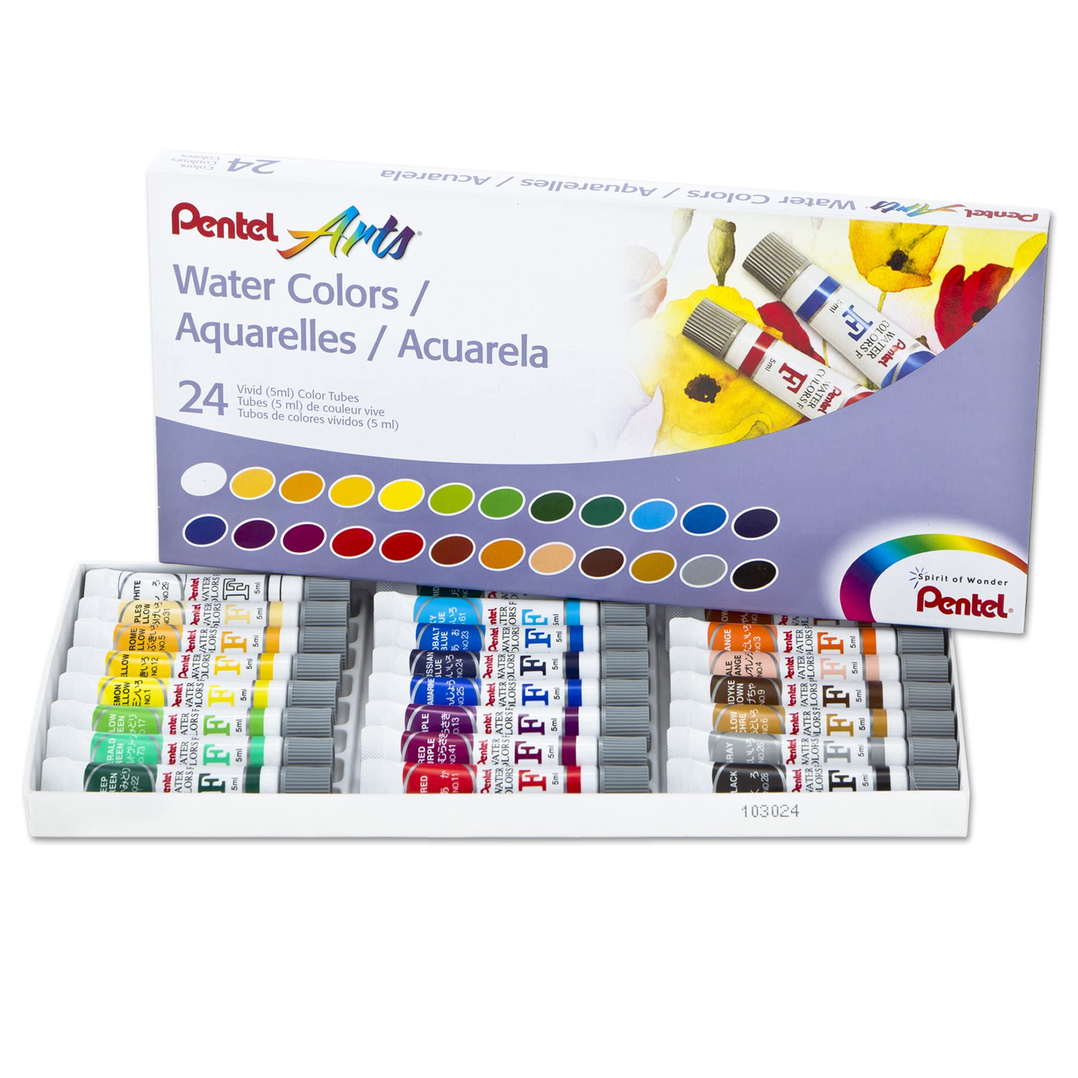 Foto 2 pulgar | Set De Acuarelas Pentel Arts, Paquete De 24 Colores Surtidos - Venta Internacional.