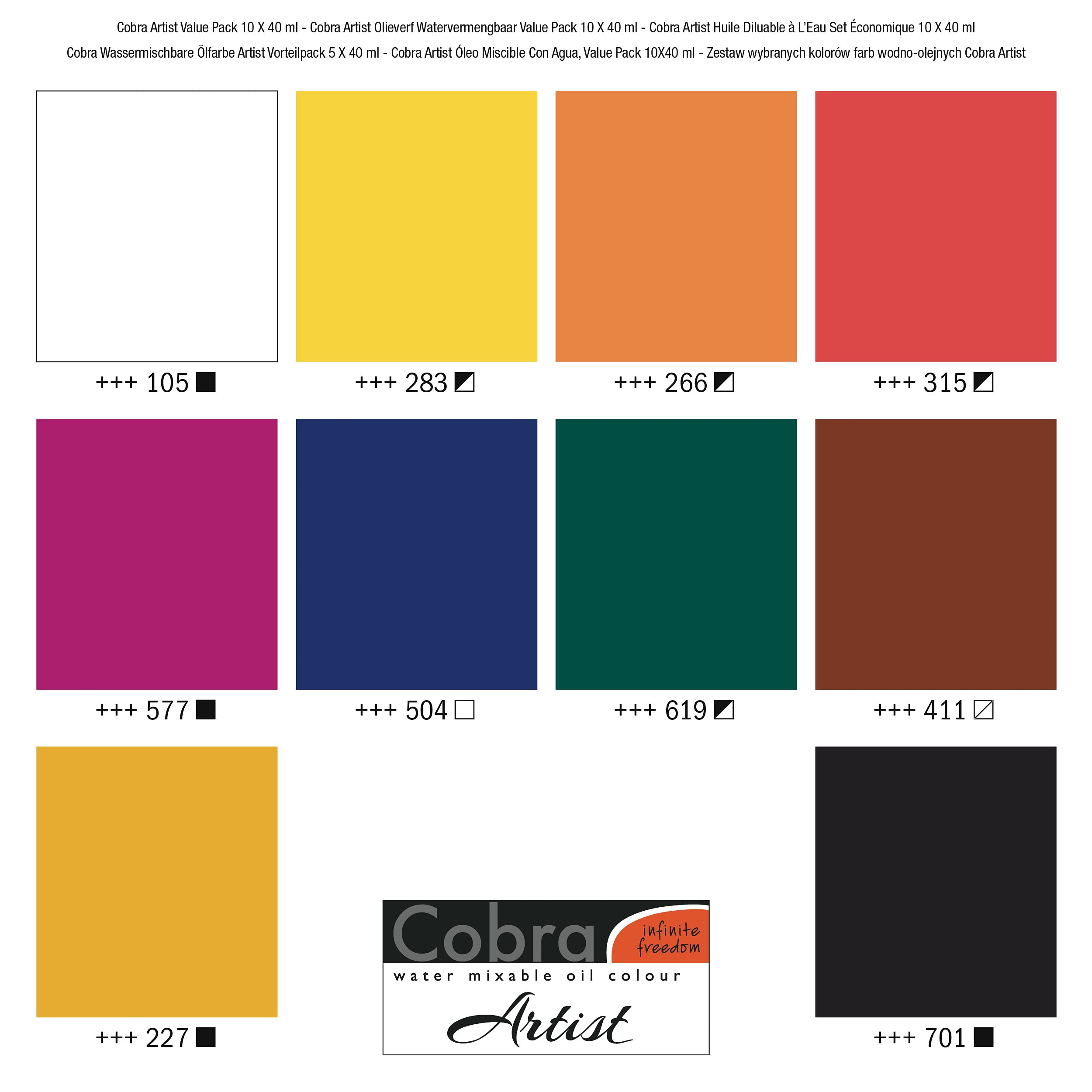 Foto 3 pulgar | Set De Pinturas Cobra Artist Value Pack, 10 X 40 Ml - Venta Internacional.