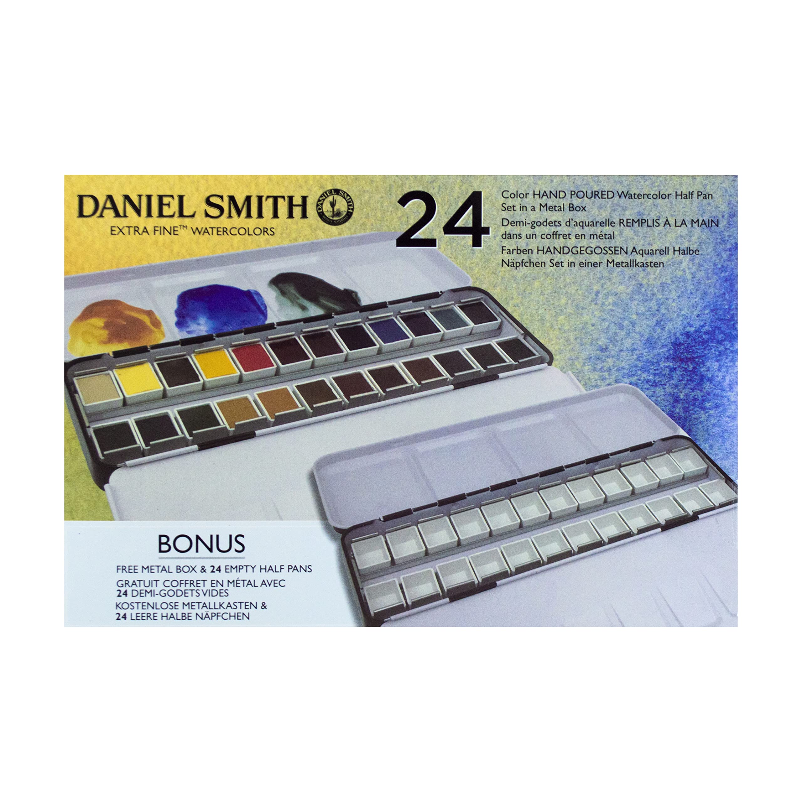 Set De Pintura De Acuarela Daniel Smith, Sartén Hecha A Mano, 24 Colores - Venta Internacional.