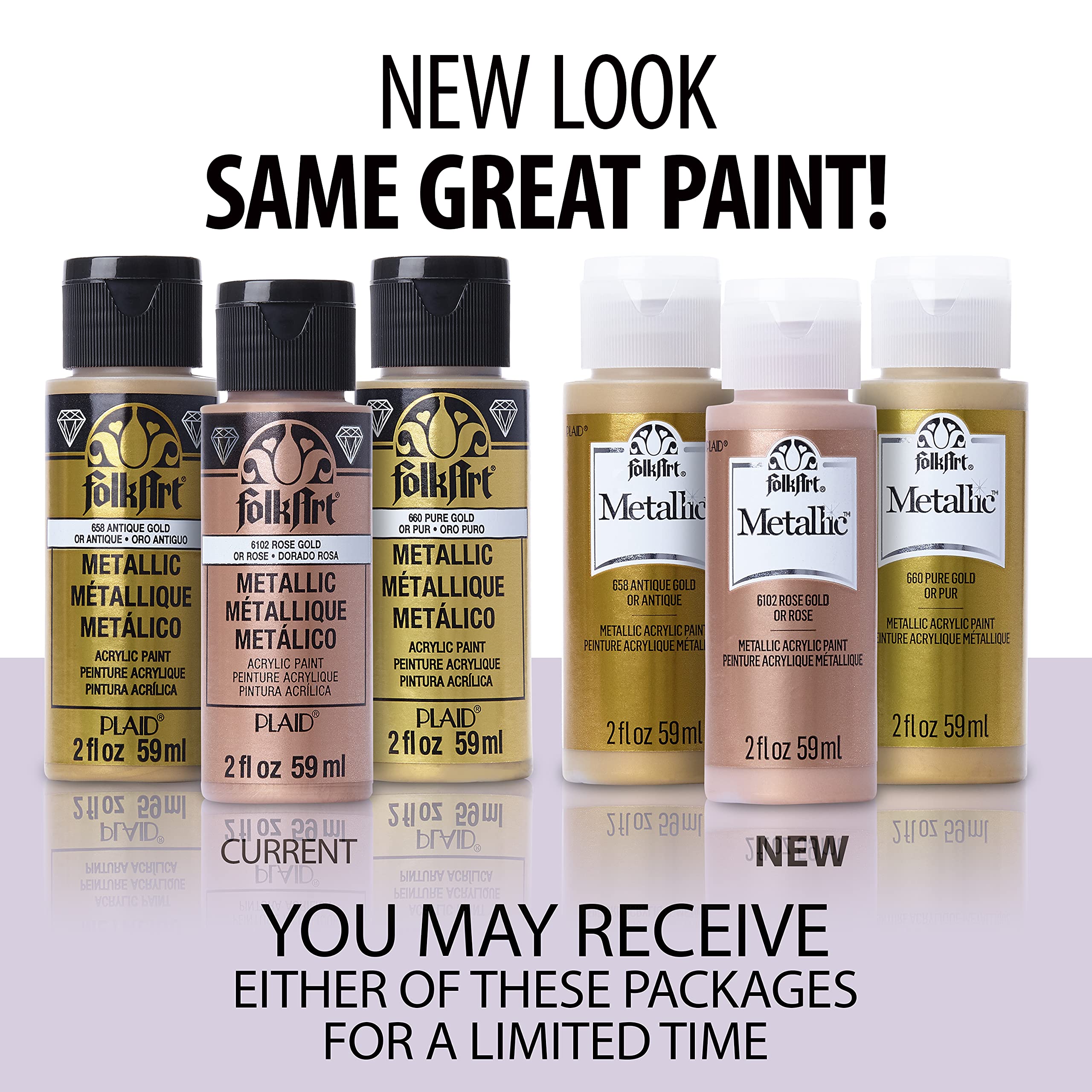 Foto 2 | Pintura Folkart Multisurface Metallic Black Gold 60 Ml - Venta Internacional.