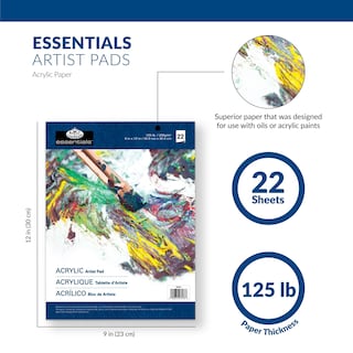Foto 5 | Bloc De Papel Artístico Royal Brush Royal Langnickel, Óleo/acrílico - Venta Internacional.