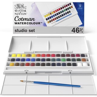 Foto 1 | Set De Pinturas De Acuarela Winsor & Newton Cotman Studio 45 Half P - Venta Internacional.