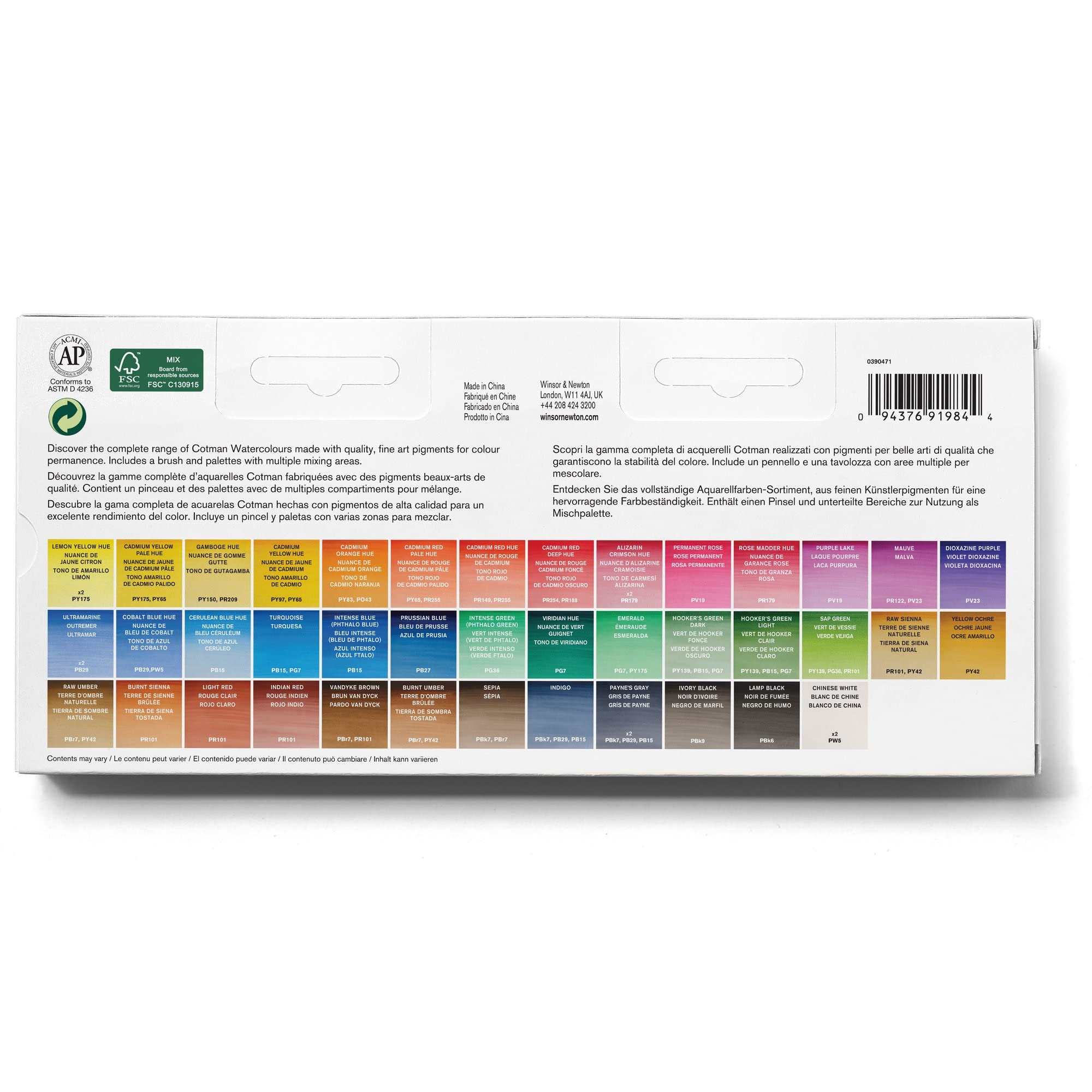 Foto 4 pulgar | Set De Pinturas De Acuarela Winsor & Newton Cotman Studio 45 Half P - Venta Internacional.
