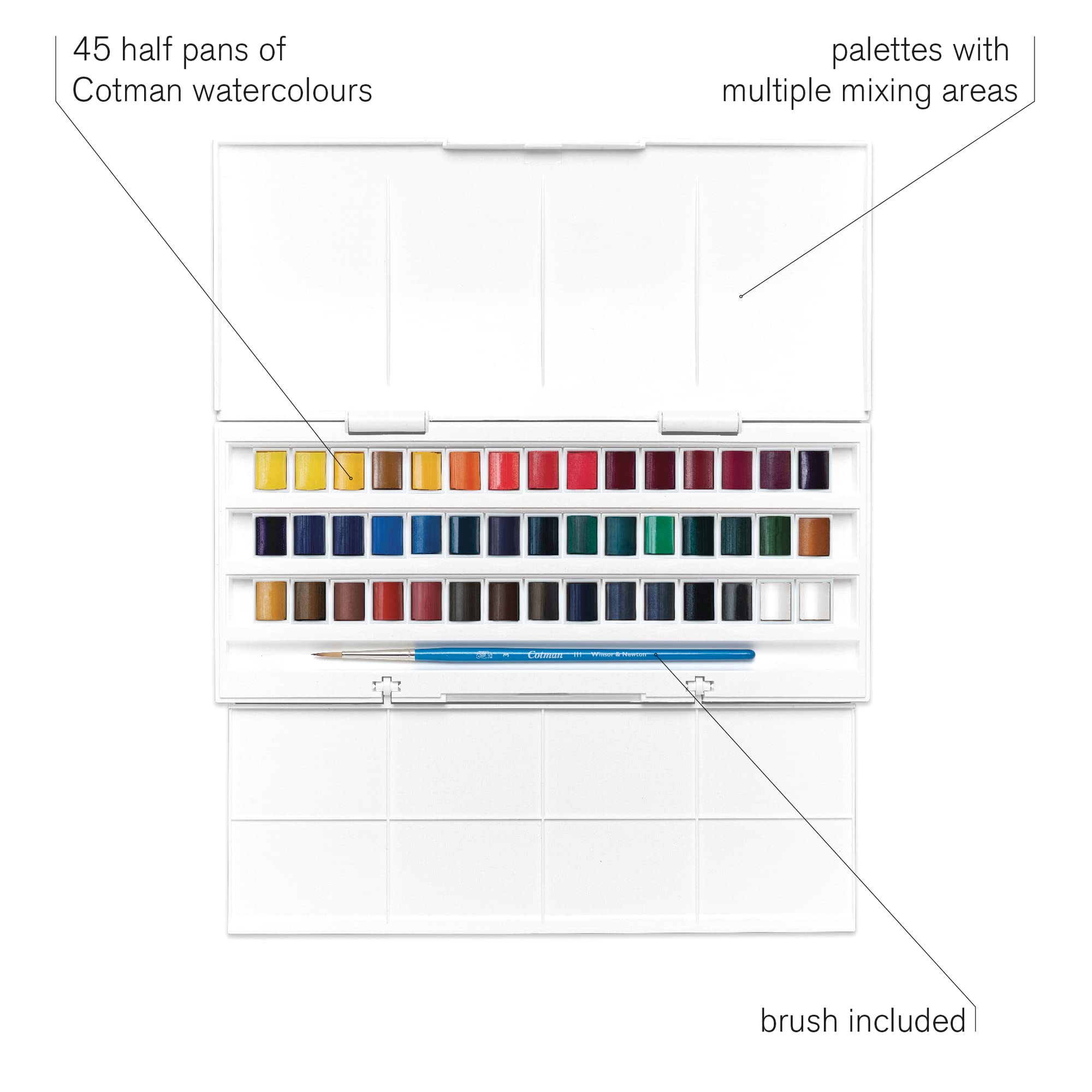Foto 6 pulgar | Set De Pinturas De Acuarela Winsor & Newton Cotman Studio 45 Half P - Venta Internacional.