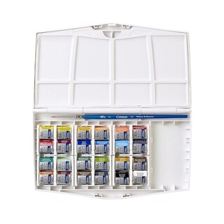 Foto 2 | Set De Pintura Acuarela Winsor & Newton Cotman, Set De Estudio, 24 Medias Bandejas - Venta Internacional.