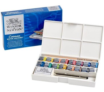Foto 3 | Set De Pintura Acuarela Winsor & Newton Cotman 16 Half Pan - Venta Internacional.