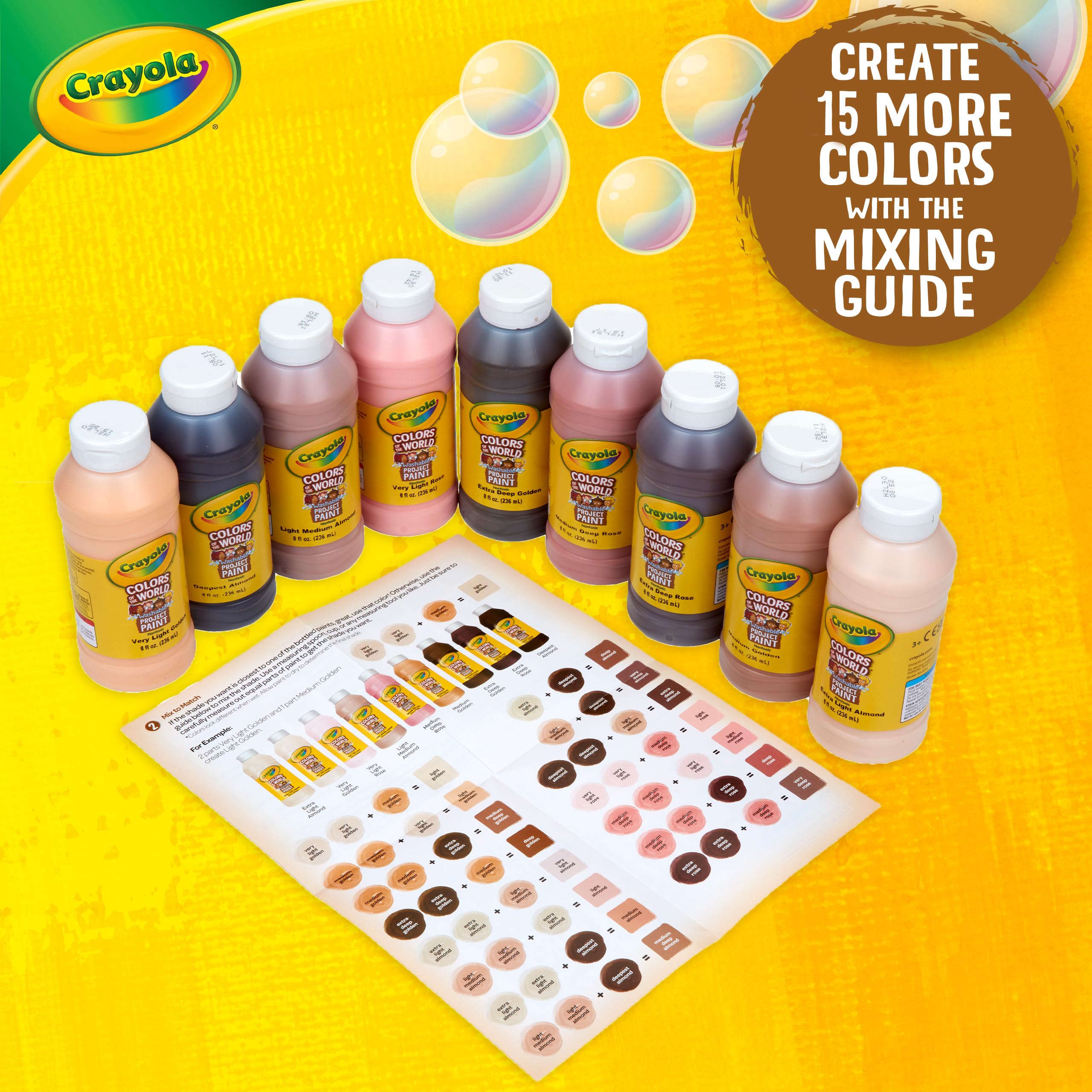 Foto 4 pulgar | Pintura Lavable Crayola Colors Of The World 9 Skin Tone 240 Ml - Venta Internacional.