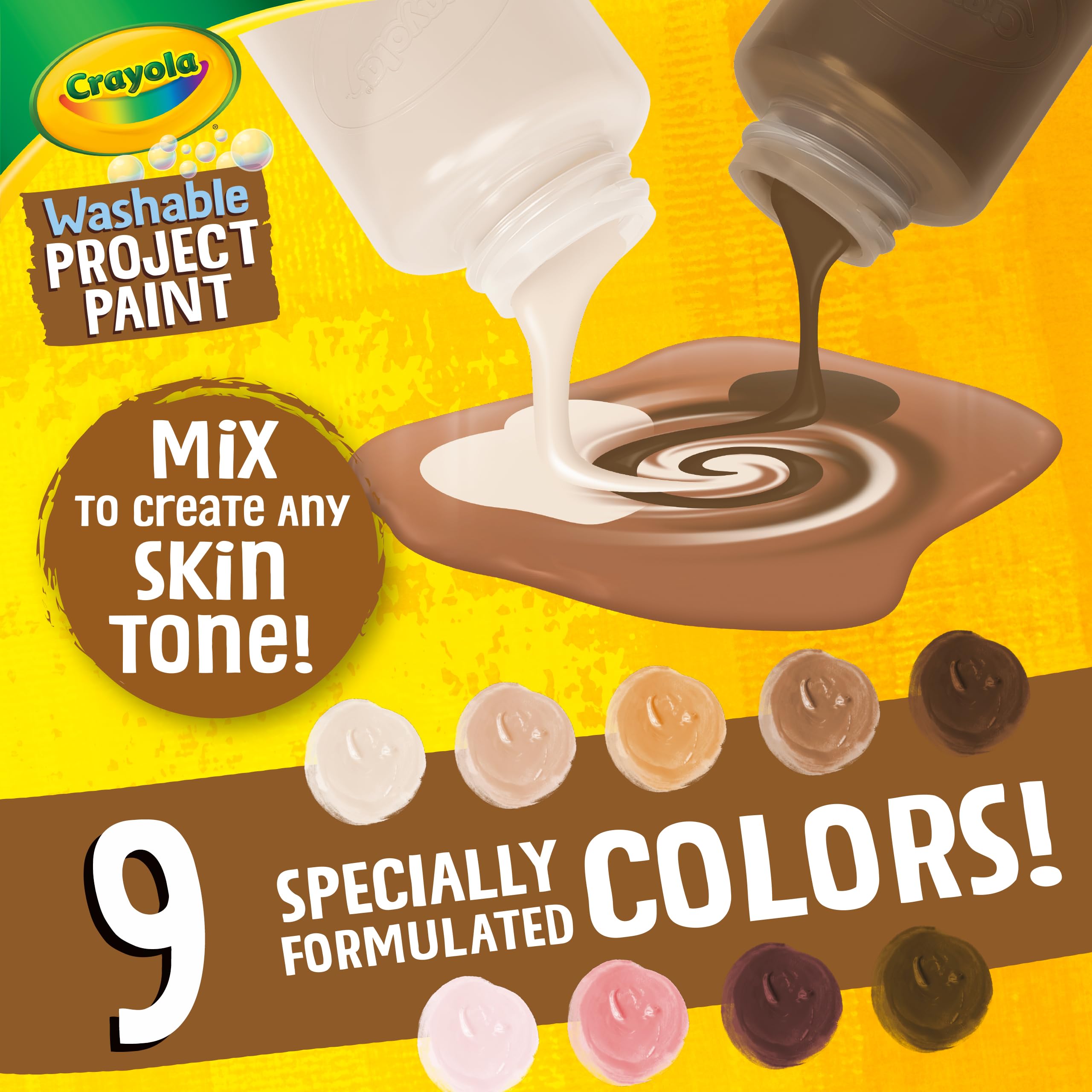 Foto 5 pulgar | Pintura Lavable Crayola Colors Of The World 9 Skin Tone 240 Ml - Venta Internacional.