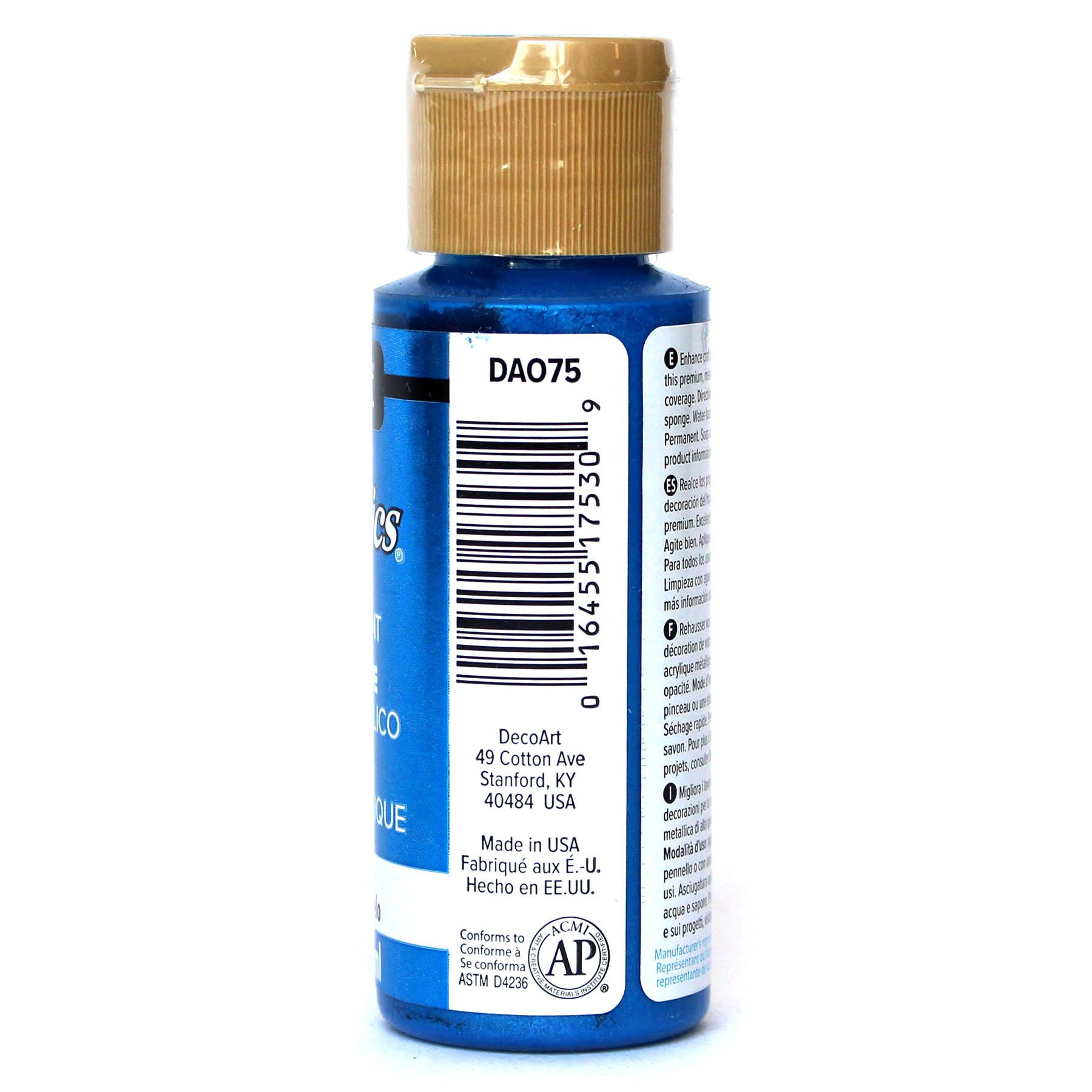 Foto 3 pulgar | Pintura Acrílica Decoart Dazzling Metallics Ice Blue 60 Ml - Venta Internacional.