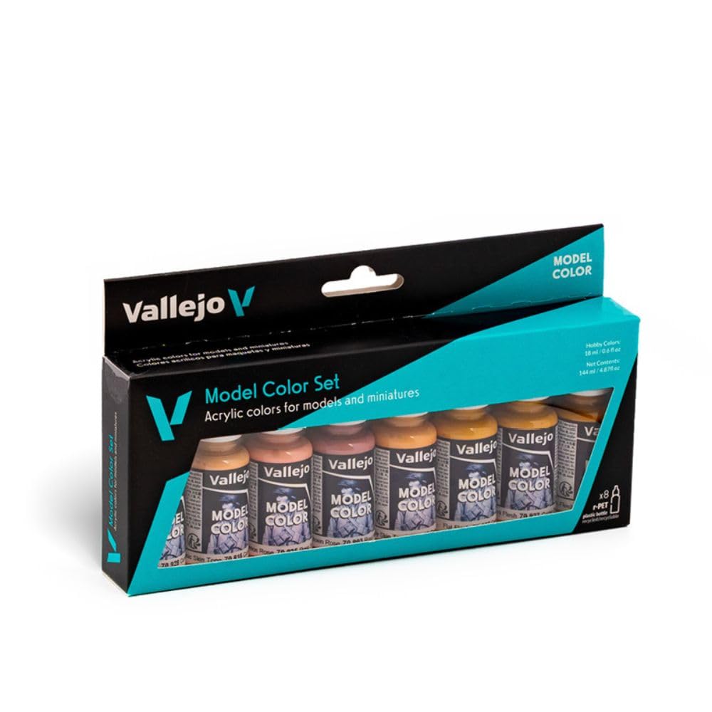 Foto 4 pulgar | Set De Pintura Acrílica Vallejo Model Color Face & Skin Tones 8x18ml - Venta Internacional.