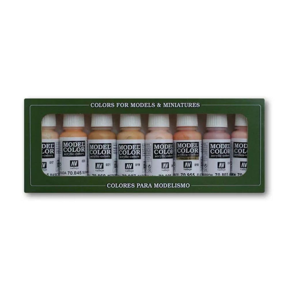 Foto 7 pulgar | Set De Pintura Acrílica Vallejo Model Color Face & Skin Tones 8x18ml - Venta Internacional.