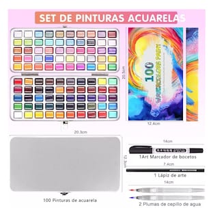 Foto 3 | Pinturas de Acuarela Belug con Estuche