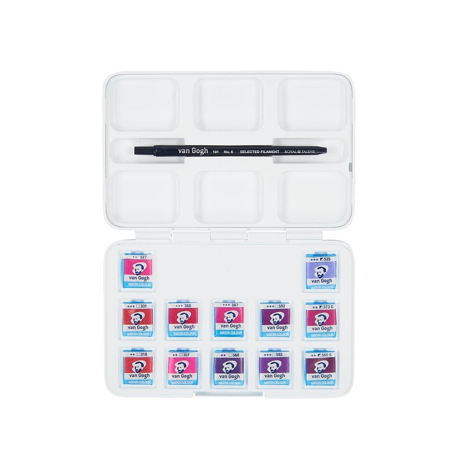 Foto 1 | Set Acuarela 12 Pastillas Rosas Y Violetas Con Pincel Royal Talens