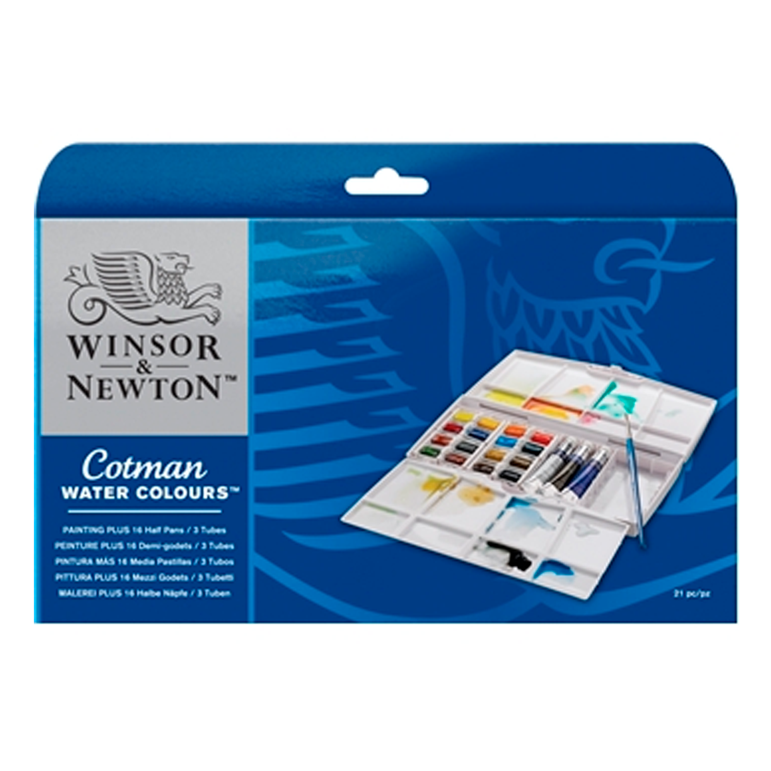 Foto 2 pulgar | Estuche De Acuarela Cotman Con 16 1/2 Pastillas + 3 Tubos + Pincel #375 Winsor & Newton