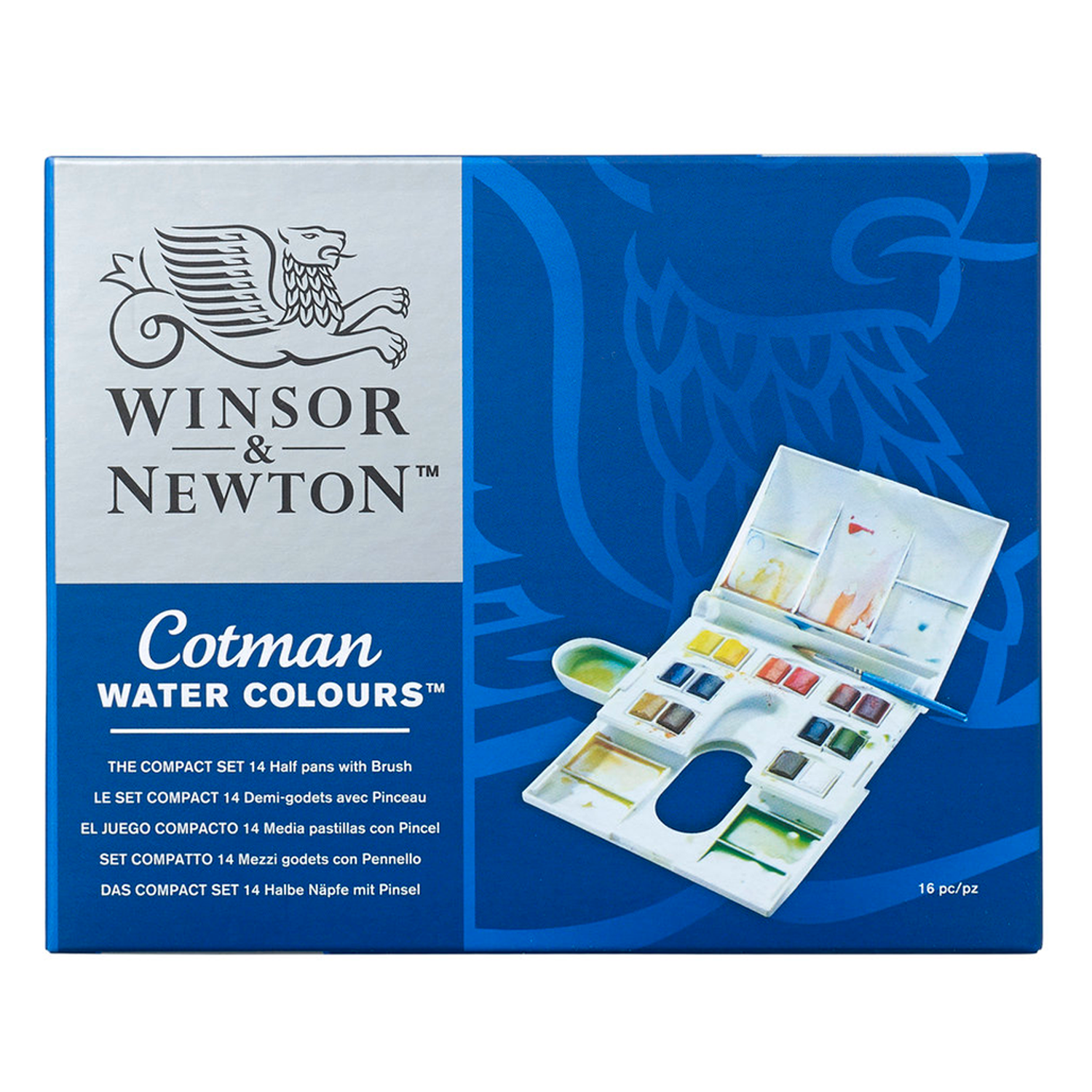 Foto 2 pulgar | Estuche De Acuarela Cotman Con 14 1/2 Pastillas + Pincel #083 Winsor & Newton