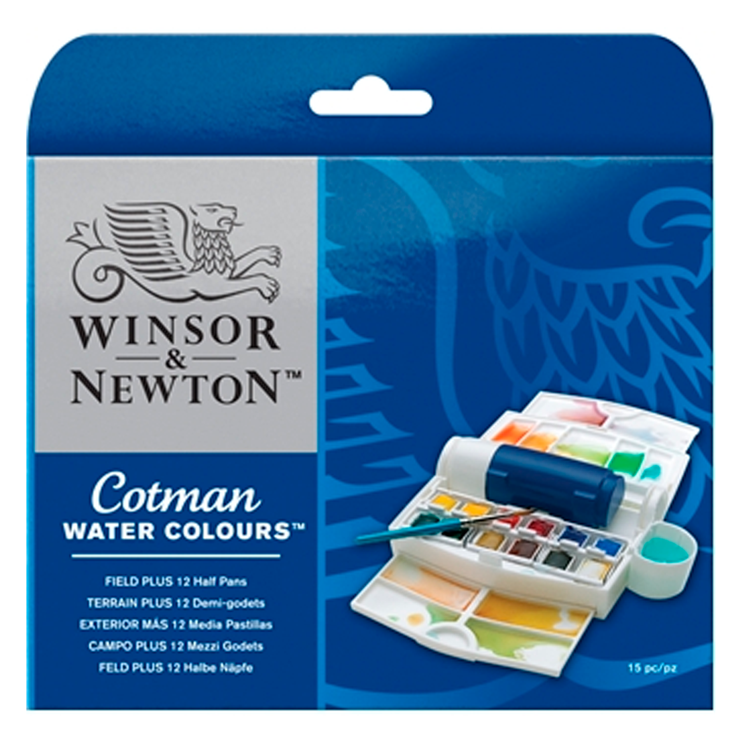 Foto 2 pulgar | Estuche de Acuarela Cotman con 12 1/2 Pastillas + Pincel field Plus Winsor & Newton