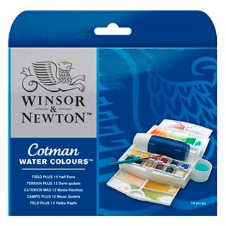 Foto 1 | Estuche de Acuarela Cotman con 12 1/2 Pastillas + Pincel field Plus Winsor & Newton
