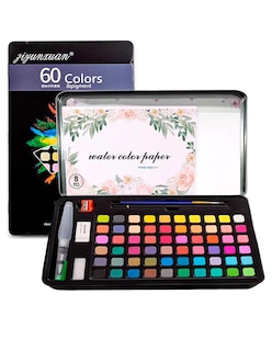Foto 3 | Set De Arte Acuarelas Profesional 60 Coloes + Termo Güish Gratis