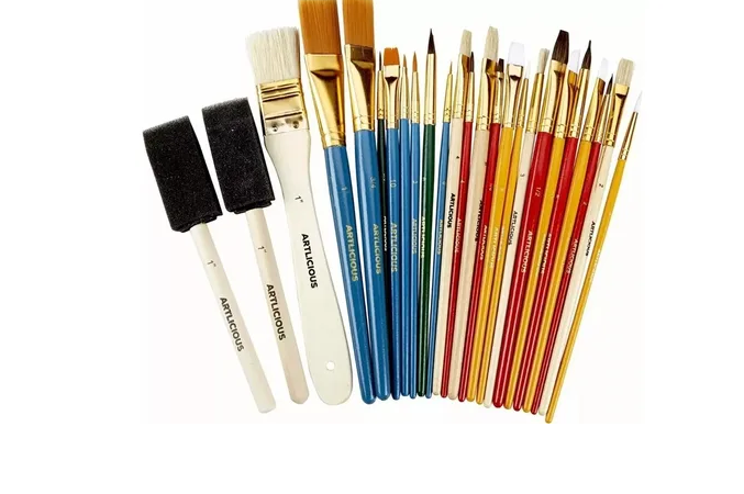 Foto 2 pulgar | Xtellar Super-set De Pinceles Premium Para Pintura Acuarela  Acrílica Y Óleo  Juego De 25