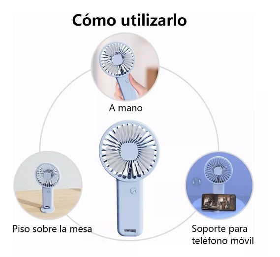 Foto 4 pulgar | Mini Ventilador Portátil de Mano