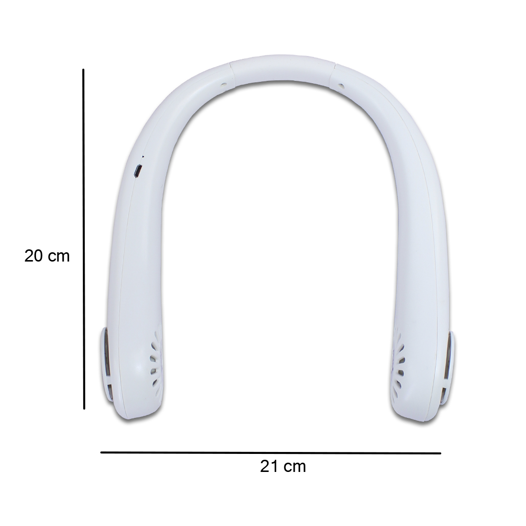 Foto 4 pulgar | Ventilador Recargable De Cuello Ligero Color Blanco
