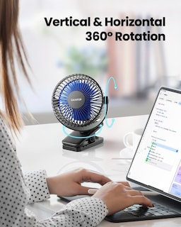 Foto 2 | Ventilador con Clip Gaiatop Portátil Recargable - Venta Internacional