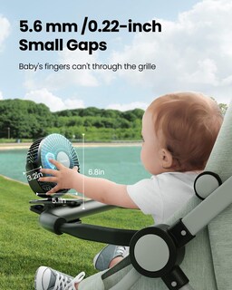 Foto 3 | Ventilador con Clip Gaiatop Portátil Recargable - Venta Internacional