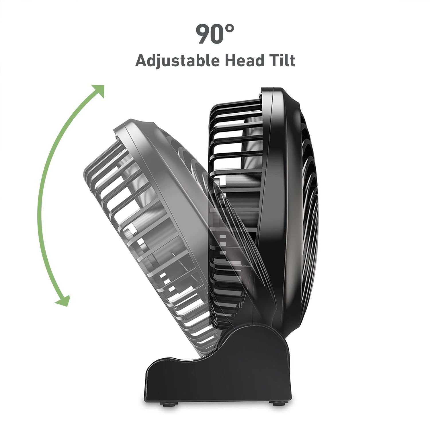 Foto 5 pulgar | Ventilador Personal Holmes Batería Recargable 3 Velocidades Color Negro - Venta Internacional