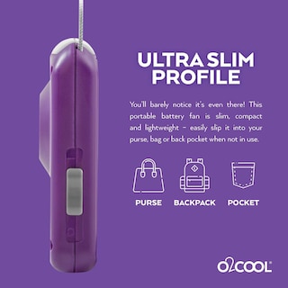 Foto 4 | Ventilador Portátil O2cool Vegano Púrpura - Venta Internacional