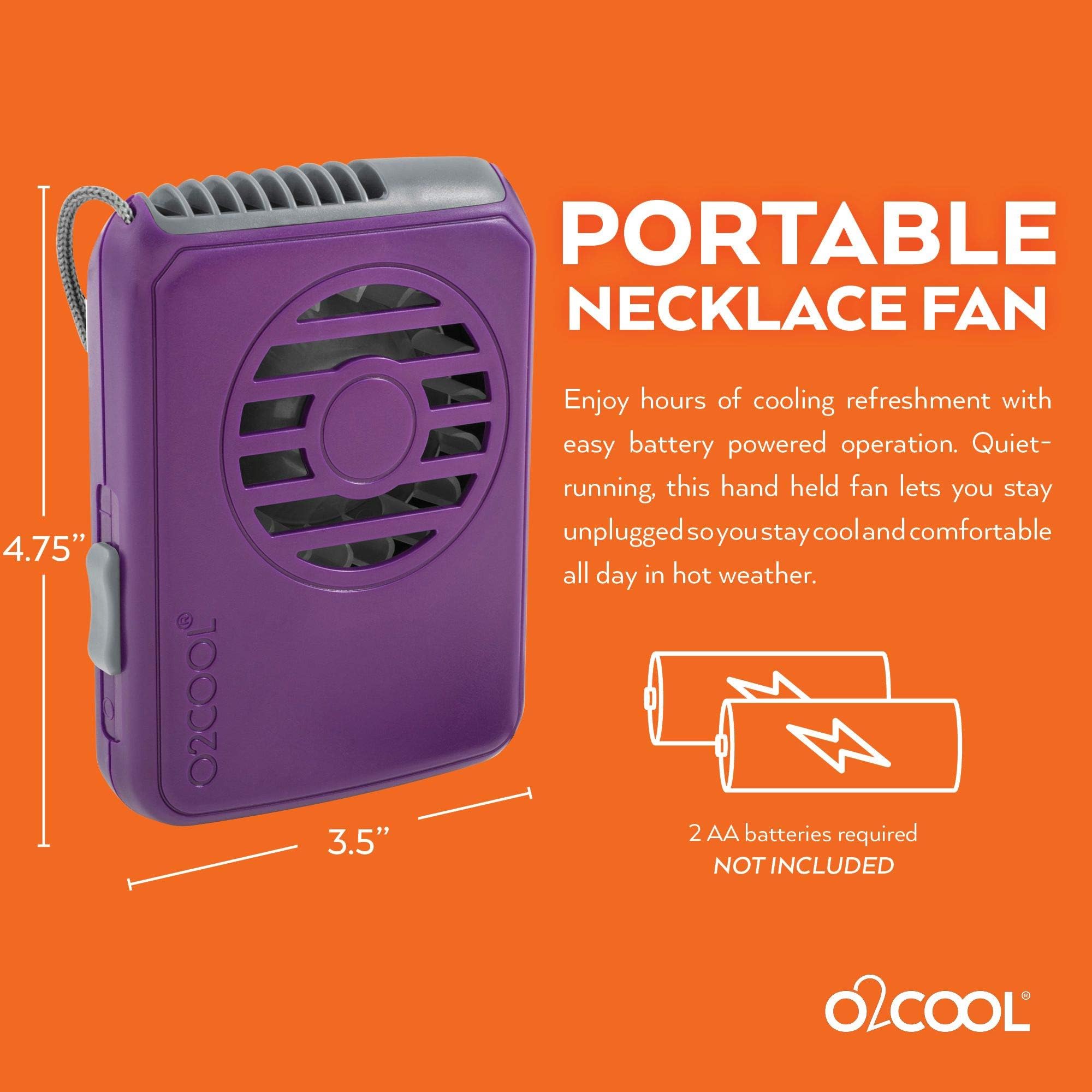 Foto 6 pulgar | Ventilador Portátil O2cool Vegano Púrpura - Venta Internacional