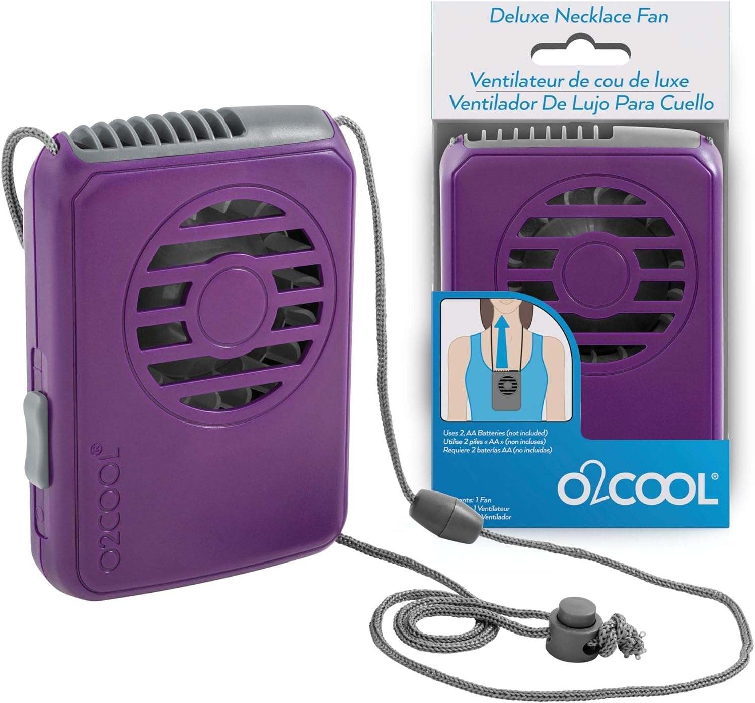 Foto 7 pulgar | Ventilador Portátil O2cool Vegano Púrpura - Venta Internacional