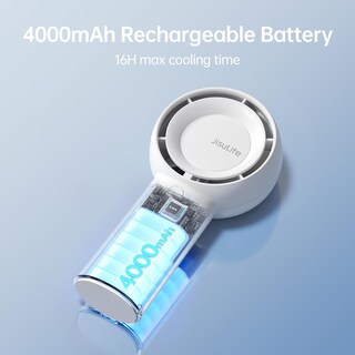 Foto 3 | Turboventilador Portátil Jisulife Recargable Blanco - Venta Internacional