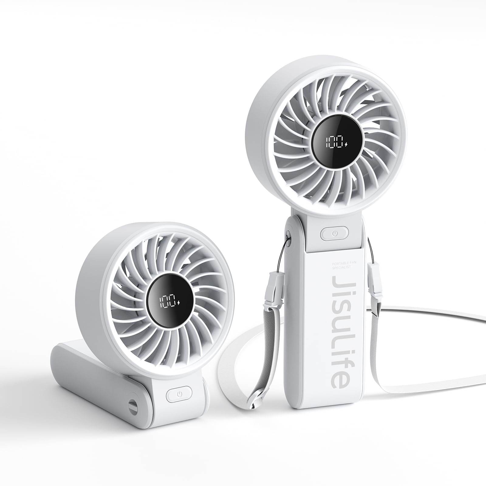 Foto 2 pulgar | Ventilador Portátil Jisulife Life7 con Pantalla Led 5000 mAh Gris - Venta Internacional